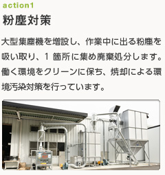 脱ダイオキシン焼却炉を平成12年に新設しました。煙突からはほぼ水蒸気の白い煙しか出ず、とても環境に優しい焼却炉です。