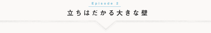 立ちはだかる大きな壁