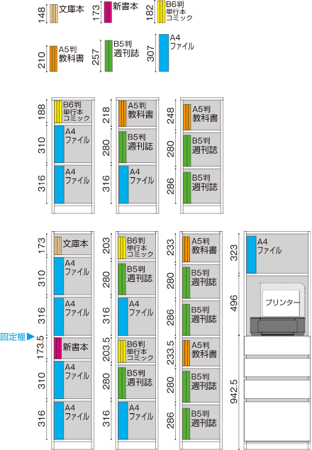 棚位置は変更自在!
