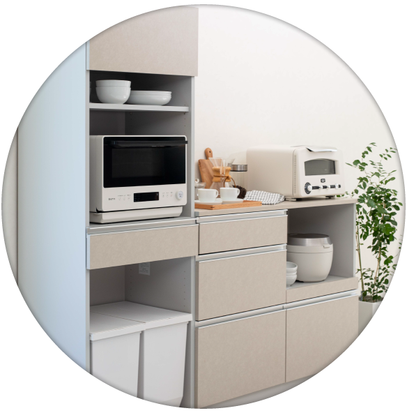 レンジすきまくん | すきまくん 1cm単位のオーダー家具 株式会社フジイ