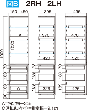 下台・引出し（3段）